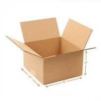 4L x 4W x 6H Inch Corrugated Brown Box Single Wall - 3 Ply