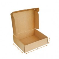 7L X 5.75W X 2H Inch Tuck-In-Flap Brown Box Single Wall - 3 Ply