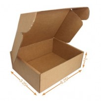 6.25L X 3.25W X 2H Inch Tuck-In-Flap Brown Box Single Wall - 3 Ply